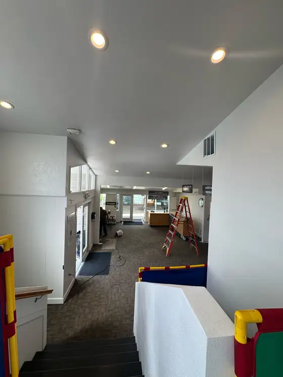 The finished room looking through toward the entrance