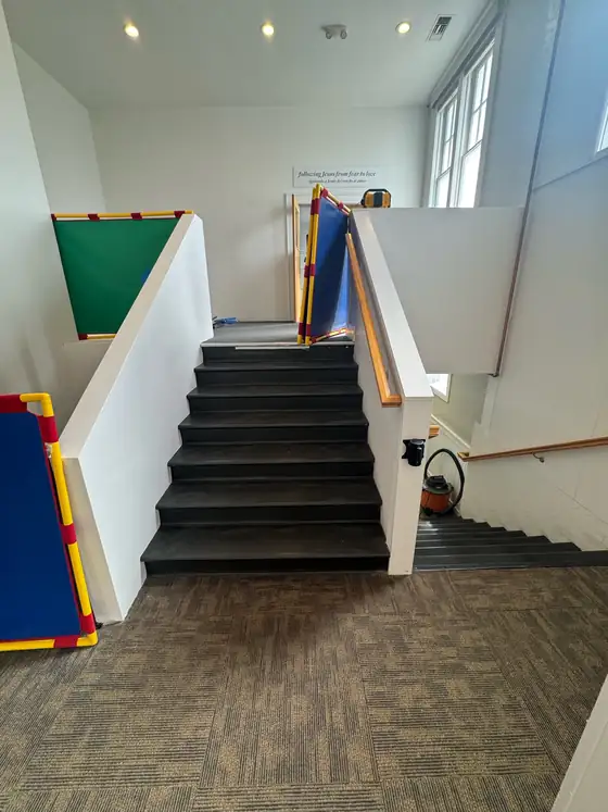 Finished stairs and landing after painting